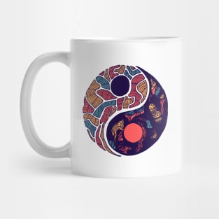 Retro Triad Abstract Yin Yang Mug